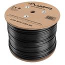 Lanberg UTP solid gel. cable, CU, cat. 6, 305m, Black