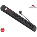 Prelungitor Maclean MCE11 Power Strip 8-outlet wih switch