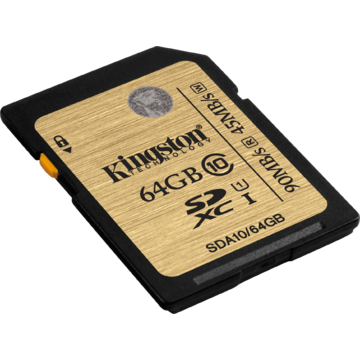 Card memorie Kingston SDA10/64GB, 64GB SDXC UHS-I, Class 10