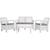 Keter Set mobilier de gradina tarifa lounge - Canapea+Masuta+DOUA SCAUNE ALB/ GRI- RECE
