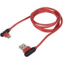Natec Extreme Media cable USB Typ-C to USB (M), 1m, Angled Left/Right, Red