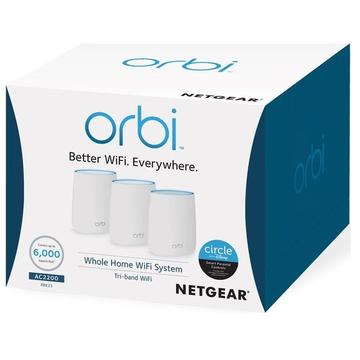 Router wireless Netgear Orbi Micro AC2200 Router Tri-band WiFi System + 2 Satellite (RBK23)