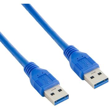 4World Cablu USB 3.0 AM-AM 5.0m| albastru