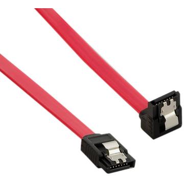 4World Cablu HDD | SATA 3 | SATA-SATA | 60cm | drept| blocare| rosu
