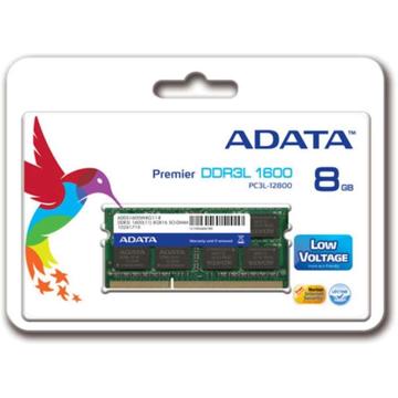 Memorie laptop Adata 8GB 1600MHz DDR3L CL11 SODIMM, 1.35V