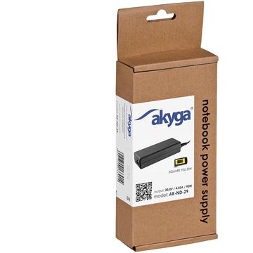 Akyga notebook power adapter AK-ND-29 20V/4.5A 90W Square yellow LENOVO