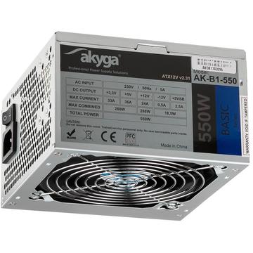 Sursa Akyga Basic ATX Power Supply 550W Fan 12cm P4 3xSATA PCI-E