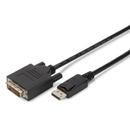 ASSMANN Displayport 1.1a Adapter Cable DP M(plug)/DVI-D (24+1) M(plug) 5m black