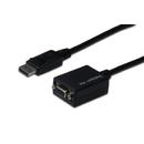 ASSMANN Displayport 1.1a Adapter Cable DP M (plug)/DSUB15 F (jack) 0,15m black