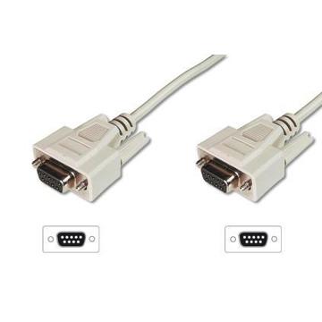 ASSMANN RS232 Connection Cable DSUB9 F (jack)/DSUB9 F (jack) 5m beige
