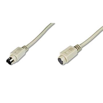 ASSMANN PS2 Extension cable miniDIN6 M (plug)/miniDIN6 F (jack) 5m grey