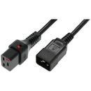 Assmann Power Cable, Male C20, H05VV 3 X 1.5mm2 to C19 IEC LOCK, 2m black