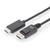 Assmann Cable DisplayPort 1.2 w/interlock 4K 60Hz UHD Type DP/HDMI A M/M black 3m