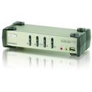 Switch KVM ATEN CS1734B 4-Port USB 2.0 KVMP Switch OSD, 4x USB Cables, 2-port Hub, Audio