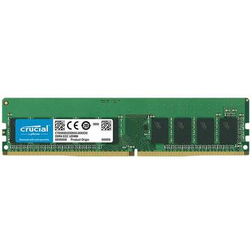 Crucial 16GB DDR4 2666MT/s (PC4-21300) CL19 DR x8 ECC Unbuffered DIMM 288pin