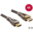 Delock Cable Displayport 1.2 male > Displayport male 4K 5m PREMIUM