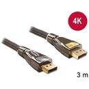 Delock Cable Displayport 1.2 male > Displayport male 4K 3m PREMIUM