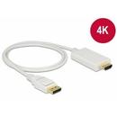 Delock Cablu Displayport 1.2 tată - High Speed HDMI-A tată pasiv 4K, 2m; albă