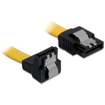 Delock cable SATA 30cm down/straight metal yellow
