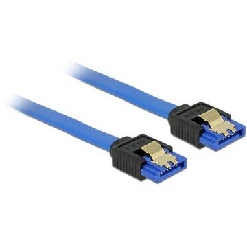 Delock Cable SATA 6 Gb/s receptacle straight->SATA receptacle straight 30cm blue