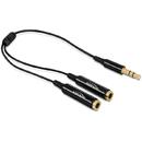 Accesorii Audio Hi-Fi Delock Cable Audio Stereo jack male 3.5 mm > 2 x Stereo jack female 25 cm,black