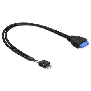 Delock Cable USB 3.0 pin header female > USB 2.0 pin header male, 0.3m