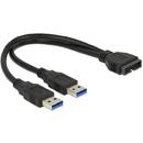 Delock Cable USB 3.0 Pin header male > 2 x USB 3.0 Type-A male 25 cm
