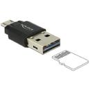 Card reader Delock Micro USB OTG Card Reader + USB 2.0 A male