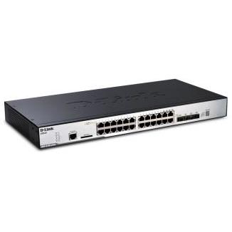 Switch D-Link 24-port 10/100/1000 Layer2 Stackable Gigabit Switch 4-port Combo SFP