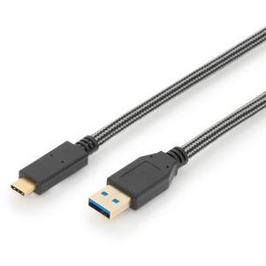 EDNET Cable USB 3.1 Gen.2 SuperSpeed+ 10Gbps Type USB C/A M/M black 1m