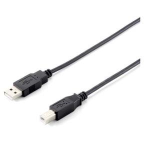 Equip USB 2.0 cable AM- BM 1m black double shielding