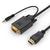 Gembird HDMI la VGA și adaptor pentru cablu audio, port unic, 1,8 m, negru