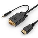 Gembird HDMI la VGA și adaptor pentru cablu audio, port unic, 3m, negru