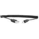 Gembird micro USB cable 2.0 coiled cable black 1,8m