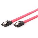 Gembird Serial ATA III 10 cm Data Cable, metal clips, red