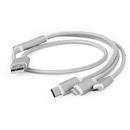 Gembird USB charging combo 3-in-1 cable, silver, 1m