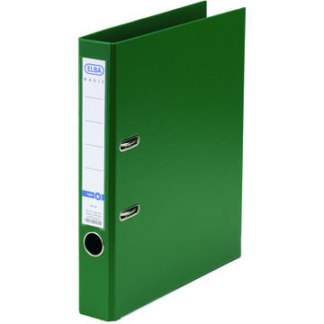 Biblioraft A4, plastifiat PP/PP, margine metalica, 50 mm, ELBA Smart Pro+ - verde