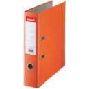 Biblioraft ESSELTE Economy, A4, plastifiat PP, margine metalica, 75 mm - portocaliu