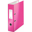 Biblioraft LEITZ 180 Wow, A4, 85mm, carton laminat - roz metalizat