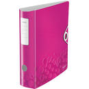 Biblioraft LEITZ Active Wow 180, A4, 75 mm, polyfoam - roz metalizat