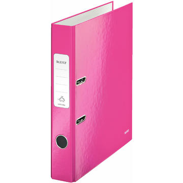 Biblioraft LEITZ 180 Wow, A4, 50mm, carton laminat - roz metalizat