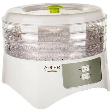 Deshidrator Adler AD 6654  400 W, 4 Tavi, 2 Trepte temperatura, Alb