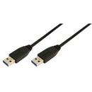 LOGILINK - Cablu USB 3.0 Tip -A male pentru Tip-A male 1m, negru