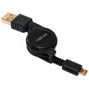 LOGILINK - Cablu retractabil USB A male pentru Micro USB B male