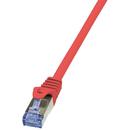 LOGILINK - Patch Cablu Cat.6A 10G S/FTP PIMF PrimeLine 0,5 roșu