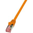 LOGILINK -Patch Cablu Cat.6 S/FTP PIMF PrimeLine 0,50m portocaliu