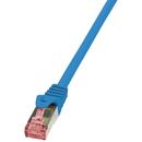LOGILINK - Patchcord Cablu Cat.6 S/FTP PIMF PrimeLine 0,5m, albastru