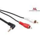 Accesorii Audio Hi-Fi MACLEAN MCTV-828 Jack Angled 90° to 2 RCA Cable 15m black
