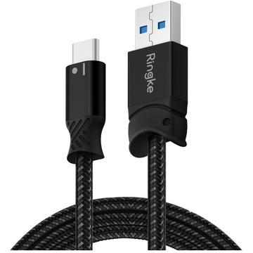 Cablu Ringke USB-C USB 3.0 Smart Fish 1.2 metri Negru