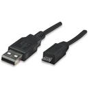 Manhattan cablu Hi-Speed USB 2.0 A-Micro B M/M 1,8m negru